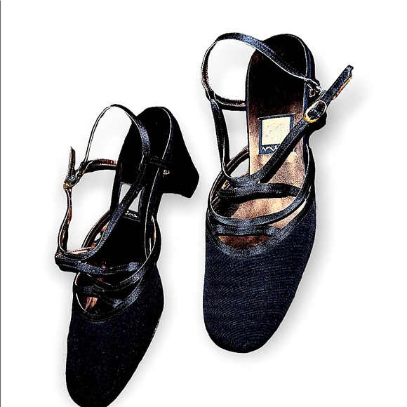 Women’s Nina Black Suede Closed Round Toe plump Heels (10M) - Picture 3 of 8